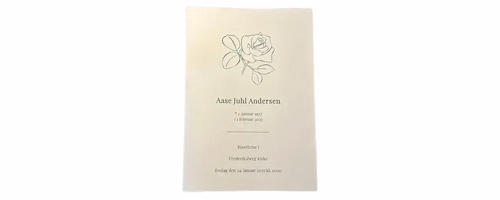Salme-/sanghæfter med rose  