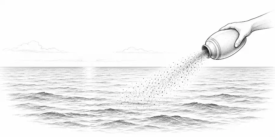 Askespredning over havet efter en bisættelse